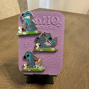 Disney Stitch mood pins. Set of 3 pins included. Pin board not included.